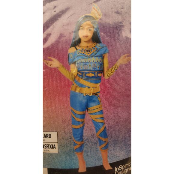NEW Monster High Cleo De Nile Halloween Costume Girls Jumpsuit Belt Small (6/6x) - Picture 6 of 8